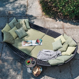 Muebles de jardín al aire libre Tumbona de aluminio Cuerda de patio Piscina al aire libre Cama de dí<span class=keywords><strong>a</strong></span> lateral - Product Image 3