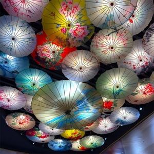 Manual Oriental Style Three-Folding Iron <b>Frame</b> Umbrella 190T Pongee Fabric Windproof Lightweight Design Advertising Gift Garden - Product Image 6