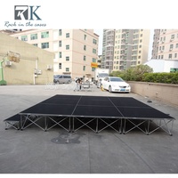 Plateforme antidérapante 4 pieds x 4 pieds avec escalier, installation rapide, scène Spider