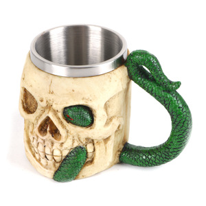 Mug à vin Viper en gros, tasse en résine avec doublure en acier inoxydable, vaisselle personnalisée, tasse à café, mug à bière médiéval viking <span class=keywords><strong>serpent</strong></span> - Product Image 6
