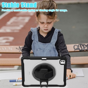 เคสแท็บเล็ตกันกระแทกแบบไฮบริด TPU สำหรับ iPad Pro 13 2024 พร้อมสายสะพายไหล่ สายคล้องมือแบบหมุนได้ และขาตั้ง - Product Image 6