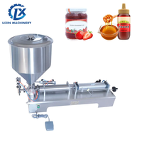 Machine semi-automatique de remplissage de pâte de poche de bouteille de pot de beurre d'arachide de sauce tomate de ketchup de miel