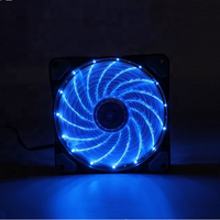 Aigo — ventilateur pour dissipateur thermique, ventilateur de refroidissement avec caoutchouc Anti-Vibration, pour boîtier d'ordinateur, 12V, 120mm, 15 LED