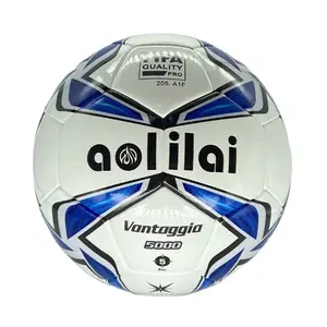 Pallone da calcio su misura senza cuciture laminato Pu lucido di alta qualità Aolilai Fg 1500 di vendita calda