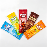 Sachet personnalisé en BOPP de qualité alimentaire avec fermeture arrière, résistant au froid, laminé, pour emballage de bâtonnets glacés et desserts surgelés