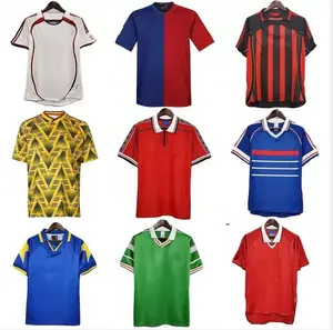批发复古足球球衣衬衫泰国优质俱乐部定制复古运动服复古足球球衣衬衫