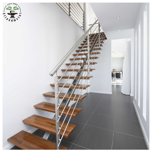 Cassa per scale prefabbricata mono stringer per scale da interno con ringhiera per scale in acciaio inossidabile - Product Image 2