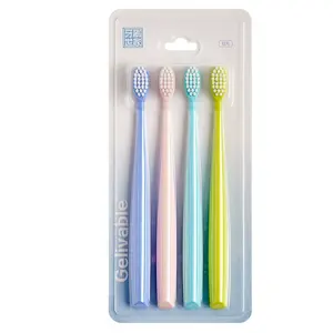 三小中国品牌工厂廉价高品质每套4包装成人手动牙刷