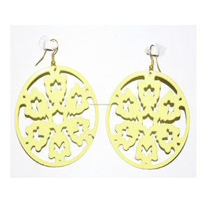 2025 Zambia verde 4 pares 20mm oro largo martillado pendientes hoja de loto pendientes joyería étnica ropa de verano joyería - Product Image 2