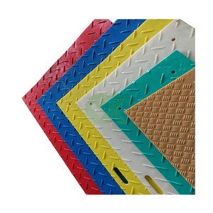 Tapis de protection pour routes d'accès et sols de chantier, 4x8 pieds, 15 mm d'épaisseur, capacité de 80 tonnes, solution routière temporaire réutilisable - Product Image 1