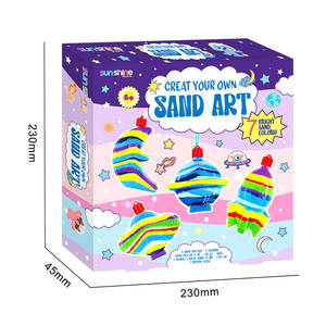 Jouets <span class=keywords><strong>Montessori</strong></span> en vrac, <span class=keywords><strong>kit</strong></span> d'art et d'artisanat au sable DIY pour enfants avec 7 couleurs - Product Image 6