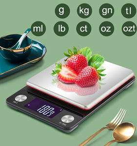 Edelstahl Multifunktion 5Kg 11Lb Lebensmittel gewicht Ernährung Elektronische digitale Waage Küchen waage - Product Image 3