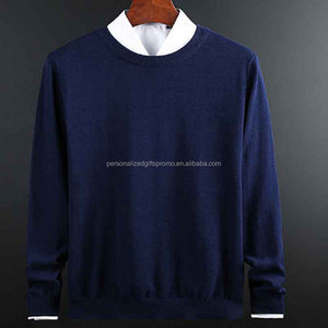 Chemise en tricot à col rond solide pour hommes tricots décontractés à manches longues Slim Fit Cardigan Jersey <span class=keywords><strong>pull</strong></span> tricoté - Product Image 5