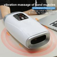 Masseur de main électrique sans fil avec thérapie par compression thermique, soulagement de la douleur des doigts froids, masseur de soin des mains portable rechargeable