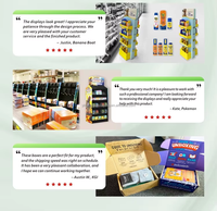 Étagères de présentation en carton personnalisées, recyclables, modernes, portables, lavables, autoportantes, faciles à assembler pour les supermarchés et les commerces de détail