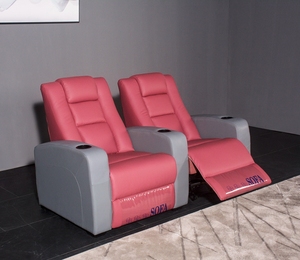 Sofá de cine famoso de diseño moderno, silla estable para sala VIP para asientos de <span class=keywords><strong>teatro</strong></span>, muebles de cuero genuino para Hotel y sala de estar - Product Image 2