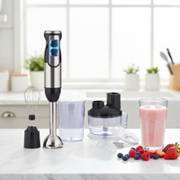 Robot de cuisine commercial puissant 4 en 1, mixeur plongeant électrique portable, hachoir, ensemble de machines avec gobelet