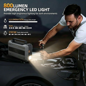 Démarreur portable 4-en-1 Nexest 1500A avec batterie externe, éclairage LED, booster d'urgence pour camion, gonfleur de pneus 160 PSI 12V - Product Image 6
