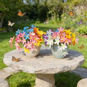 Bouquet de lys artificiels Guanyi, fleurs en soie plastique, décorations de mariage persistantes, arrangement de narcisses à 5 tiges pour intérieur et extérieur - Product Image 3