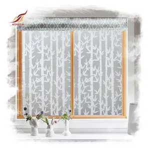 bamboo pattern self adhesive static glass matte film on the window frosted sticky window tint film