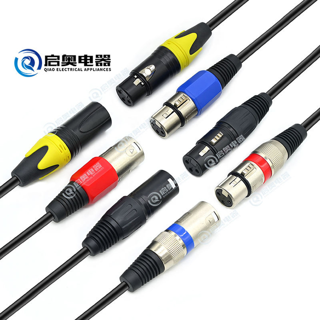 QIAO Stable 3Pin XLR Audio Cable Copper-Zinc Alloy Male to Female for Plug Shielded for Mixer Microphone Amplifier