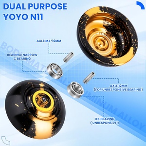 Paquete de Regalo de 2 Yo-Yos Metálicos Responsivos con Estuche de Almacenamiento y Piezas de Reparación para Niños - Product Image 4
