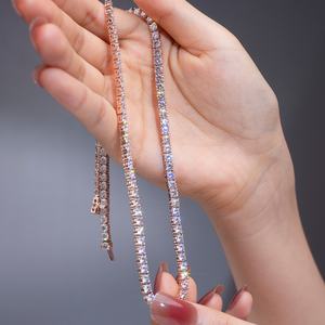 Collar de Oro Rosa de 14K con Moissanita Personalizado Messi Jewelry MSN-614 - Product Image 4