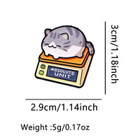 Pin Enamel Kucing Lucu Bentuk Timbangan, Bros Meme Hewan Imut, Pin Kerah Badge, Aksesoris Hadiah Tas Ransel, Pin Logam Grosir