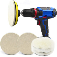 Tampon de laine pour polissage des ongles, disque en feutre blanc, avec support en Fiber de verre, pour polisher les ongles