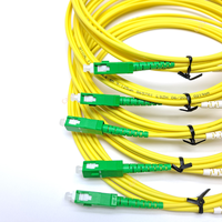 YOFC 10pcs Bulk Pack LC/UPC to SC/APC Singlemode Fiber Optic Patch Cord G657A1 Bend Insensitive 1m 3m 5m FTTH Yellow