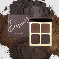 Palette de Maquillage Crème et Poudre Illuminateur Scintillant 4 Couleurs Bronze Or Blanc, Étiquette Privée, Contouring