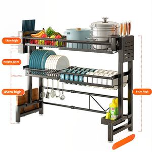 Escurridor de Platos de Metal de Doble Nivel, Ecológico, No Plegable, para Colocar Sobre el Fregadero, para Secar y Almacenar Platos y Tazones - Product Image 2