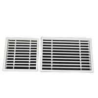 Grille de ventilation carrée en alliage d'aluminium, design moderne, ouvrable, pour sortie et retour d'air de climatisation centrale extérieure