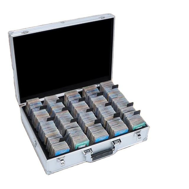 Factory Wholesale 1000 CD Case Black Aluminum Construction, Removable Lid Design for Convenient Disc Storage & Transport