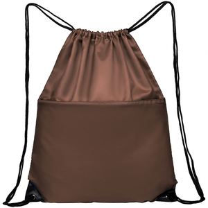 Customized Promotional Wholesale Brown <b>Large</b> Capacity Personalized Fitness Drawstring <b>Bags</b> - Product Image 1
