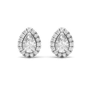 Pendientes Solitarios con Diamante Cultivado en Laboratorio con Corte de Pera, Chapados en Oro de 10K, Brillo Eterno, Joyería Elegante y Brillante, Regalo para Mujer, Uso Diario - Product Image 1