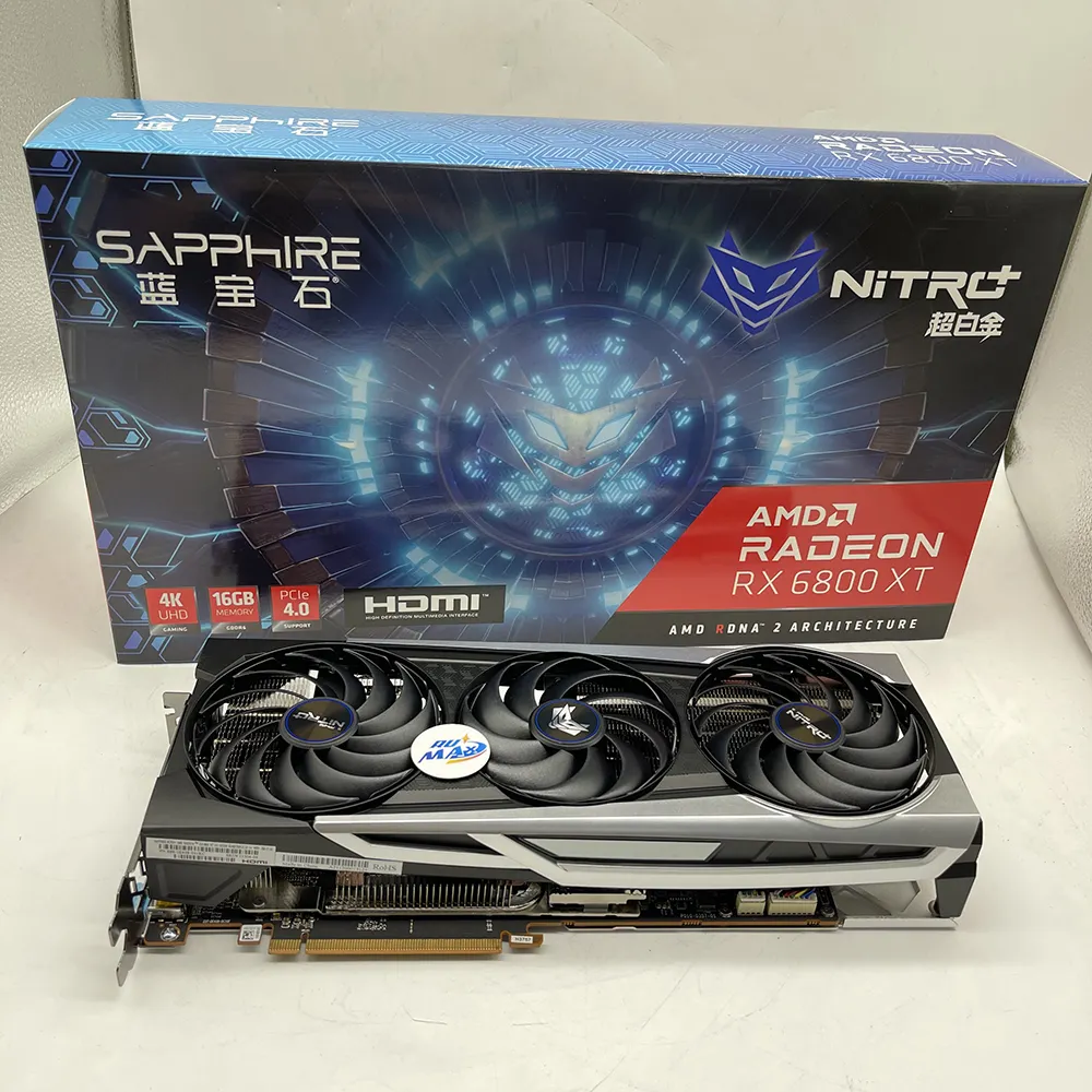 Rumax Sapphire Radeon RX 6800 XT 256bit Computer Gaming Graphics Card Platinum Edition OC High-End PCI Video Card