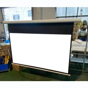 55-250 นิ้ว 16:9/4:3 ราคาโรงงานหน้าจอการฉายภาพด้วยมอเตอร์ OEM ODM จอแสดงผล 4K HD สีขาวด้านพร้อมระบบอิเล็กทรอนิกส์