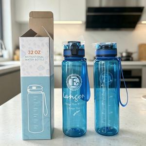 Vasos de Agua Tritan Resistentes de 32oz (1 Litro) Libres de BPA, sin Residuos Químicos, Botellas de Agua Kangen al por Mayor - Product Image 1