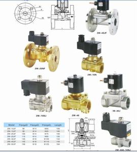 Solenoid à diaphragme en laiton série 2W pour gaz, 0-10 bars - Product Image 2