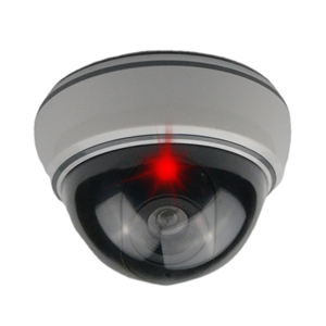 Caméra factice blanche <span class=keywords><strong>de</strong></span> sécurité à domicile avec LED rouge et fonction clignotante <span class=keywords><strong>Surveillance</strong></span> par capteur CCD - Product Image 1