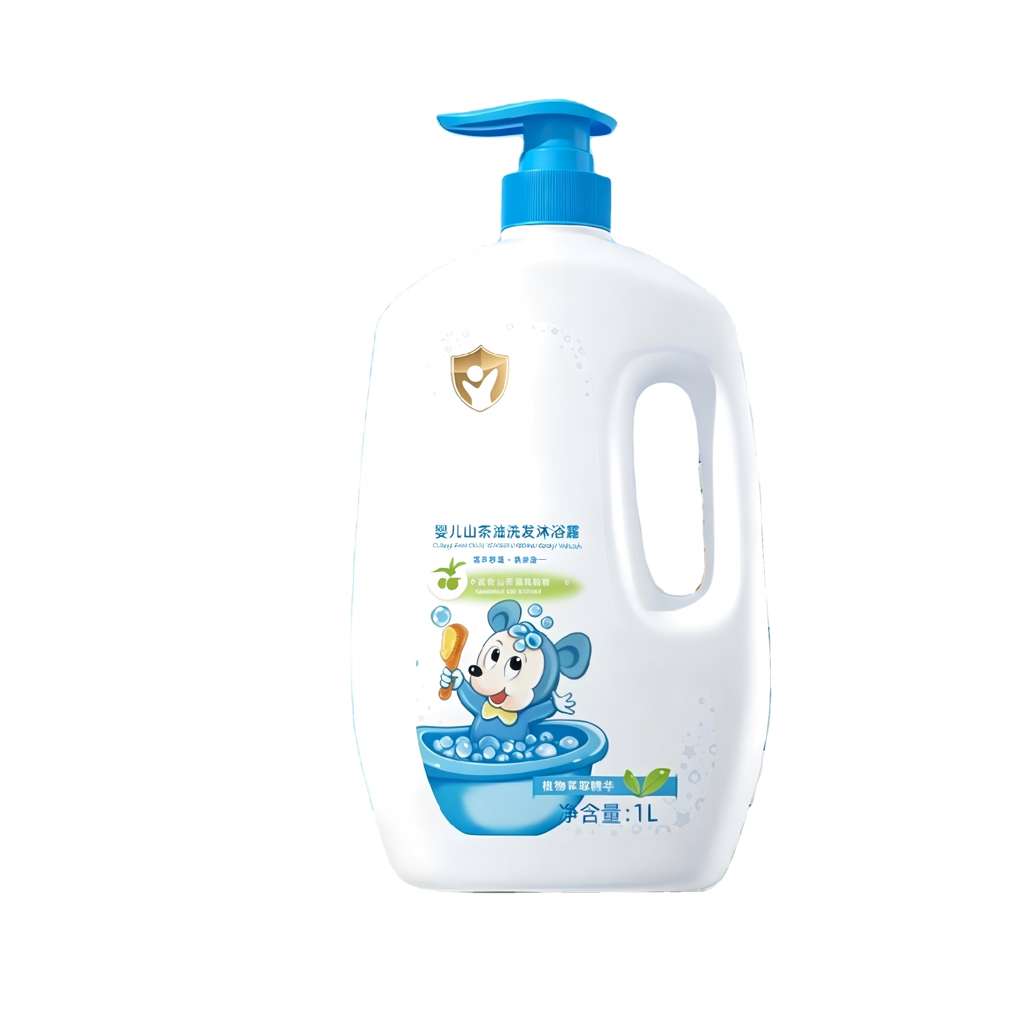 1L Large Capacity Camellia Oil Baby Shampoo & Body Wash – 2-in-1 Gentle Newborn Bath & Skin Care Moisturizing Cleanser