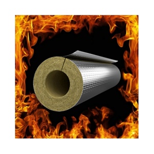 <span class=keywords><strong>Aislamiento</strong></span> Térmico de Lana de Roca para Tuberías, Resistente al Fuego y a Altas Temperaturas, con Revestimiento de Lámina de Aluminio, Libre de Formaldehído - Tubería Industrial - Product Image 2