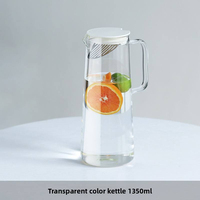 Ensemble de carafes à eau en verre vintage moderne avec couvercle, technologie de soufflage artisanal, pour hôtel, restaurant, usage personnel ou cadeau, vente en gros
