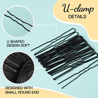 CJ707 Lot de 20 filets à cheveux et 40 pinces en U pour enfants – Accessoires capillaires invisibles pour ballet, outils de coiffure, costumes de performance pour filles – Grande vente