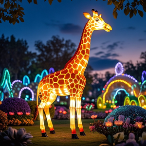 โคมไฟยีราฟ<span class=keywords><strong>สัตว์</strong></span> LED สำหรับเทศกาลกลางแจ้งและสวนสนุกซาฟารีสำหรับวันขอบคุณพระเจ้าและวันพ่อ - Product Image 4
