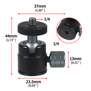 ขาตั้งกล้องขนาดเล็กอลูมิเนียมอัลลอยด์หัวบอลหมุนได้ 360 องศาสำหรับกล้องดิจิตอลน้ำหนักเบาพร้อมระบบล็อคแบบลูกบิด - Product Image 5