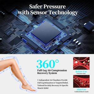 Professional Home Foot Calf Massager Full Leg Recovery Air Compression <strong>Boots</strong> with <strong>Heat</strong> and Wireless Remote Control - Product Image 4