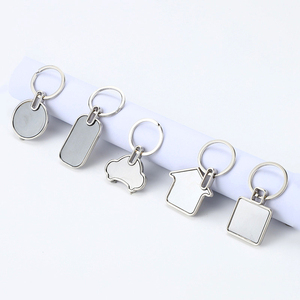 Custom Metal Matte Silver Square Engraved Customizable Logo Custom Made Keychain Manufacturer Custom Logo Shape Keychain - Product Image 6