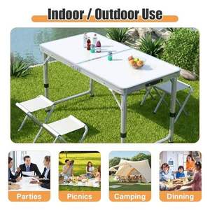 Tables de pique-nique pliantes innovantes en aluminium léger pour terrasse, <span class=keywords><strong>jardin</strong></span> et restaurants en plein air - Product Image 3